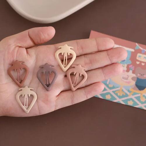 10 Pcs Frosted Simplicity Hairpins for Girls Star Oval Trian - 图0