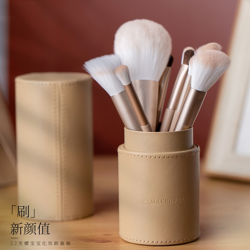 10支专业便携化妆刷柔软初学者便携新手软毛眼影刷散粉腮红全套装 - 图3