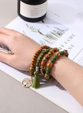 波西米亚手链多层民族风复古轻奢气质艺术感配饰女冷门高颜值