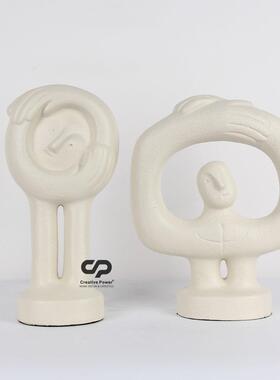 新品 北欧样板间趣味人物摆件样板间售楼处书房玄关软装饰品