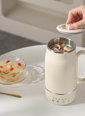 摩茶便携式烧水壶旅行恒温热水壶小型养生杯电热杯煲汤锅煮粥神器