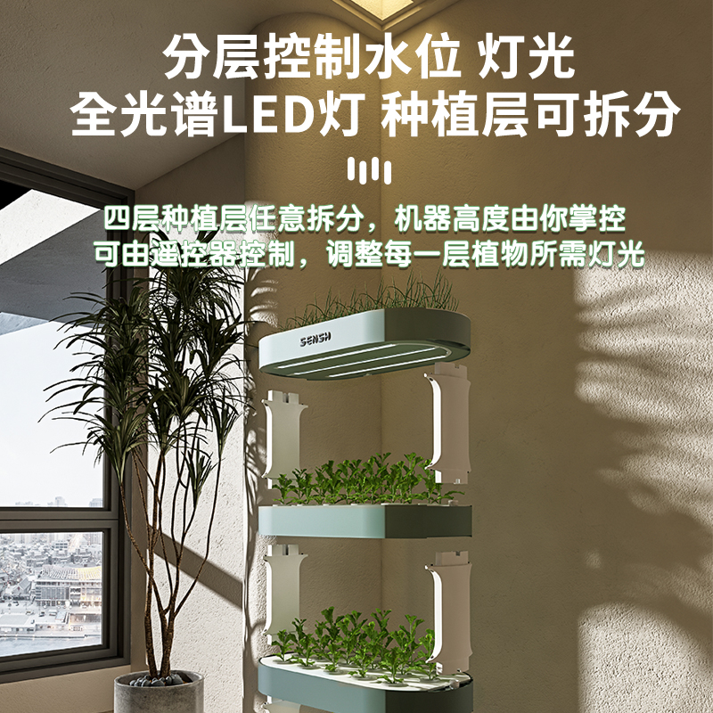 森式室内多层水培蔬菜种植机智能无土栽培设备家庭花卉蔬果种植柜 - 图2
