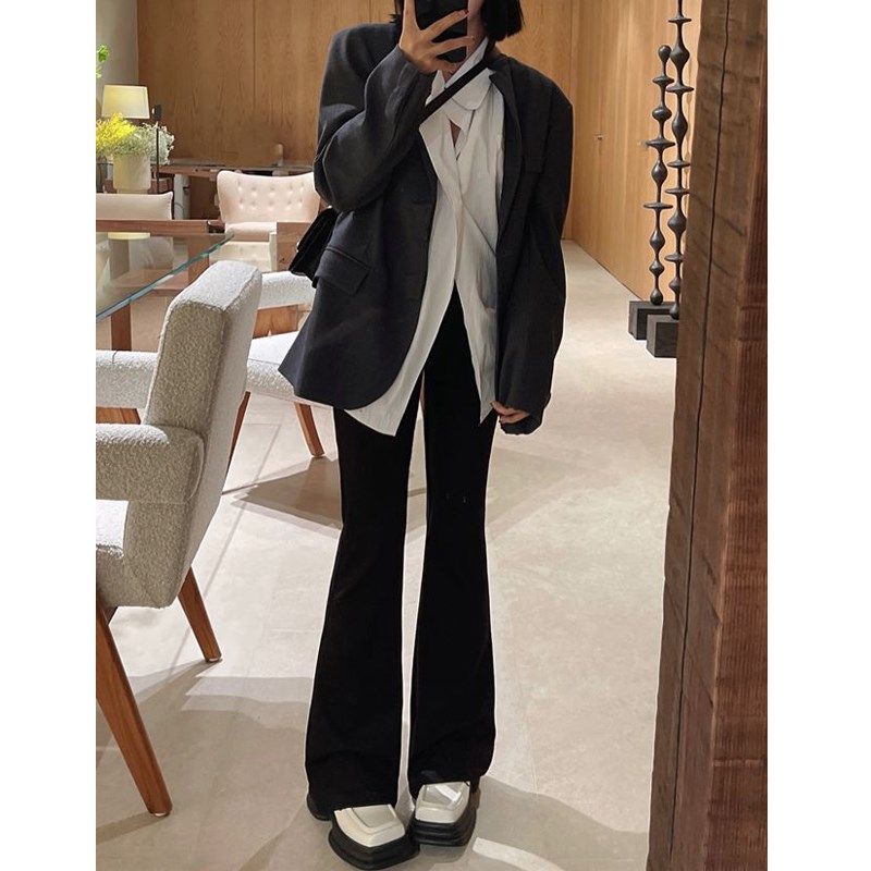 孕妇裤子春秋款外穿喇叭打底裤大码秋装小个子2025新款西装裤秋季,淘宝优惠券,粉丝福利购,淘宝优惠卷