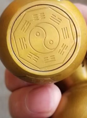 铜八卦葫b芦摆件一对纯铜葫芦挂件居家店铺办公室小号招财化解摆