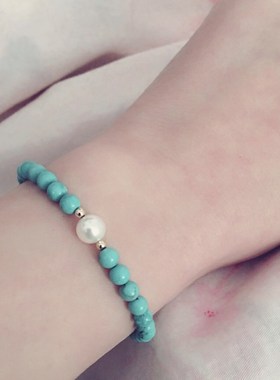 绿松石4毫米 珍珠 秀气小珠子