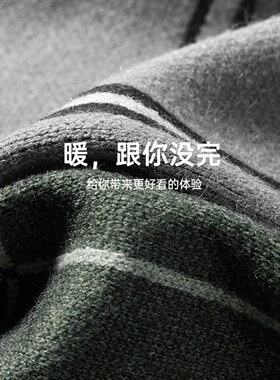 CheekKiss男士羊毛围巾秋冬保暖