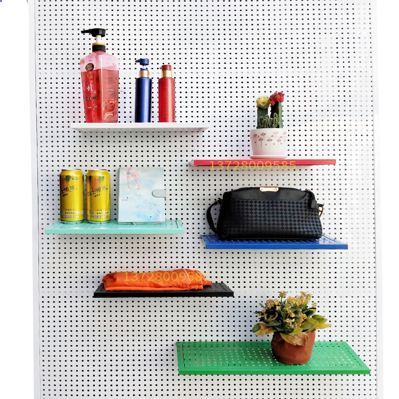 Perforated board shelf hanging board, upper wall perforated board, perforated board partition, porous board, small shelf, pallet bracket