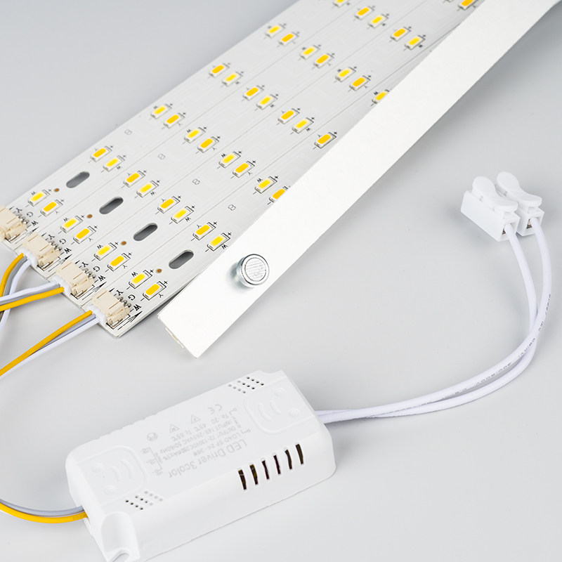 长方形LED客厅卧室吸顶灯条改造灯板长条灯芯双色三色调光带驱动,淘宝优惠券,粉丝福利购,淘宝优惠卷