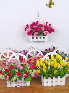 美容蛋糕店装修饰品墙面装饰挂件壁挂花篮创意木质客厅幼儿园吊篮