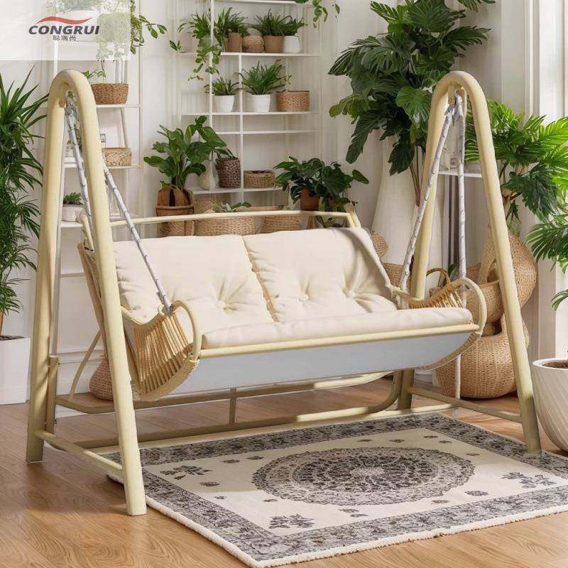 聪瑞尚休闲藤椅阳台庭院家用双人秋千椅懒人吊篮吊椅高档摇摇椅,淘宝优惠券,粉丝福利购,淘宝优惠卷