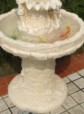 欧式情侣人物工艺摆设田园风家居庭院流水加湿喷泉祝福装饰摆件