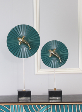 喜庆有余 高档中式玄关装饰品 年年有鱼软装摆件 中国风工艺品