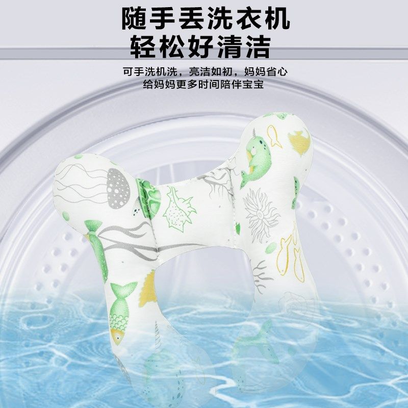 婴儿枕头推车护颈防震棉遛娃神器宝宝蝴蝶靠枕新生儿防偏头定型枕,淘宝优惠券,粉丝福利购,淘宝优惠卷