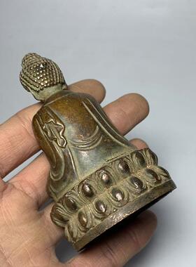 仿古古玩 古董收藏 摆件镀铜摆件收藏 古法佛像包浆释迦牟尼佛像