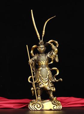 黄铜猴子摆件齐天大圣踏云孙悟空斗战胜佛美猴王家居饰品工艺礼品