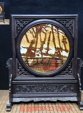 包邮石画草花石乳源彩石国画石天然原石图案屏风家居装饰礼品摆件