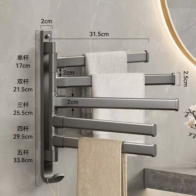 Rotable wall balcony bathroom wall hanger