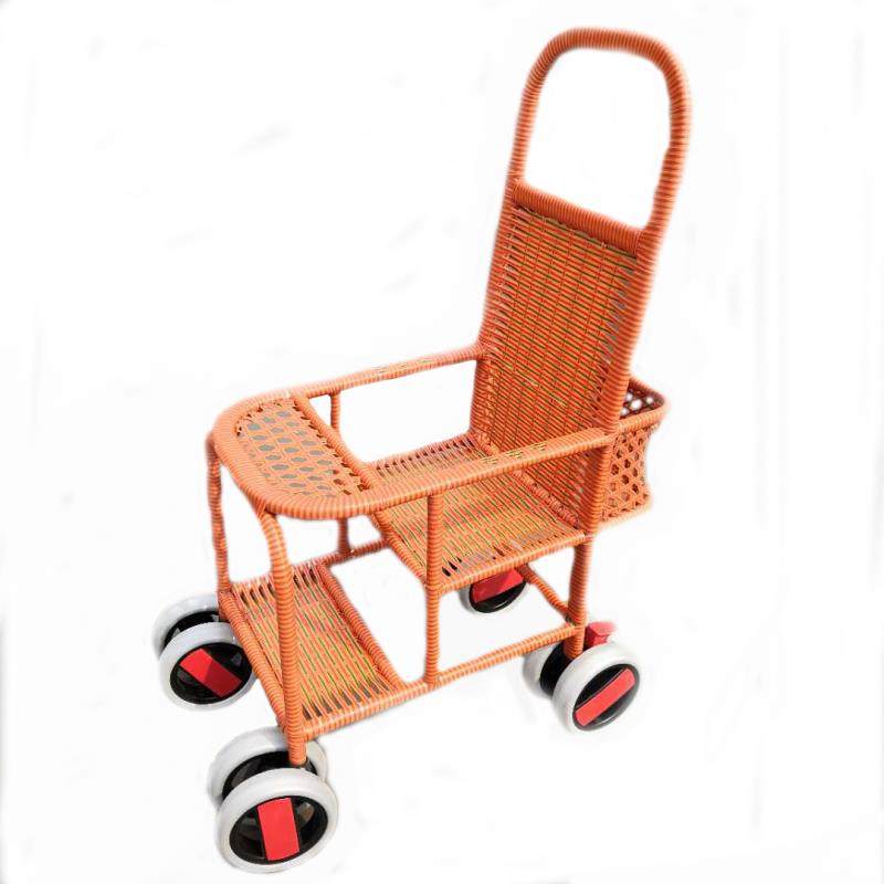 婴儿车可坐可躺轻便推车宝宝仿竹藤折叠车0到4岁四季简易推车餐椅,淘宝优惠券,粉丝福利购,淘宝优惠卷