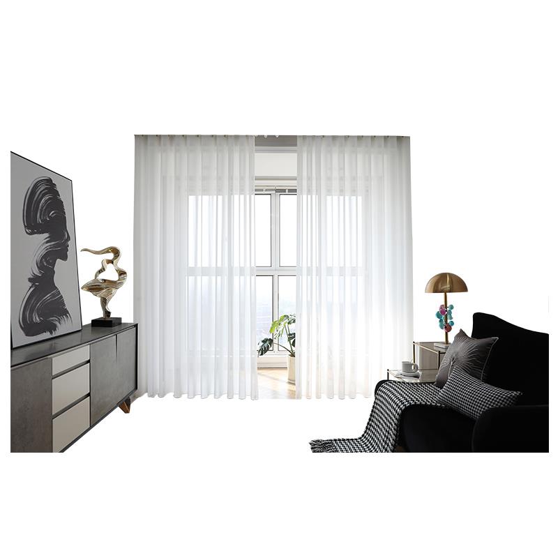 Diamond gauze white gauze curtains window gauze gauze curtains are translucent and opaque to people semi-transparent partition living room bedroom white sand balcony bay window