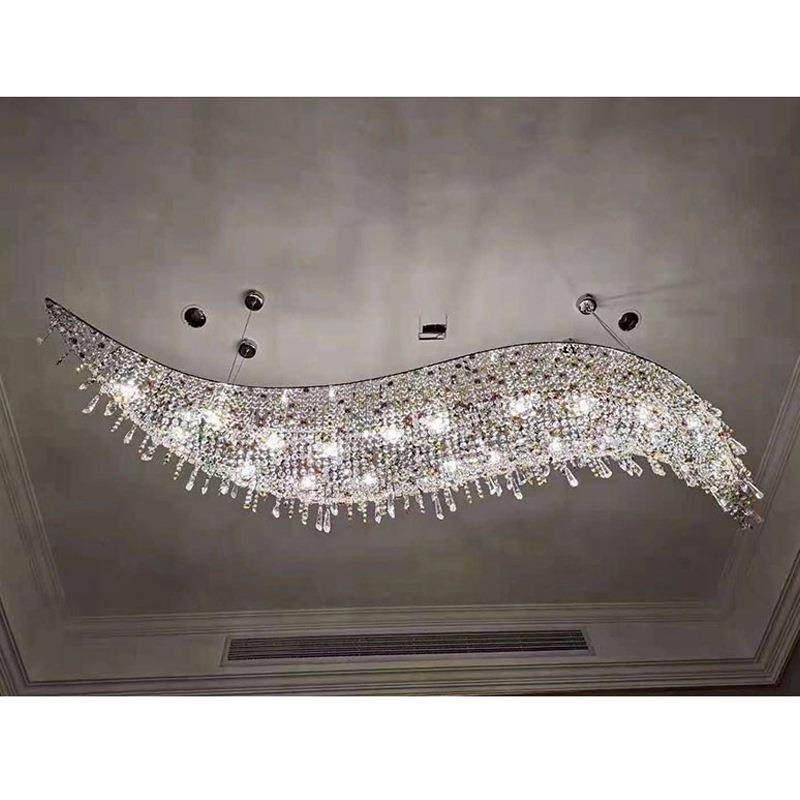 吸顶灯叶子水晶吊灯酒店圆形K9吊灯宴会厅售楼部创意大型工程灯,淘宝优惠券,粉丝福利购,淘宝优惠卷