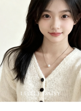 「小黛西」钛钢不过敏珍珠项链