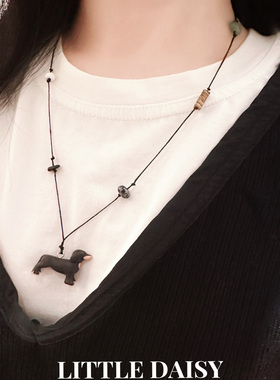 「小黛西」可爱串珠吊坠小狗项链