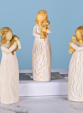 简约情侣摆件创意结婚礼物新人房客厅桌面装饰品闺蜜姐妹订婚送礼