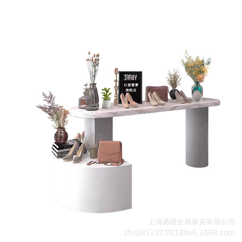 橱窗店模特网红直播中岛展示台地台简约女装店流水台 - 图3