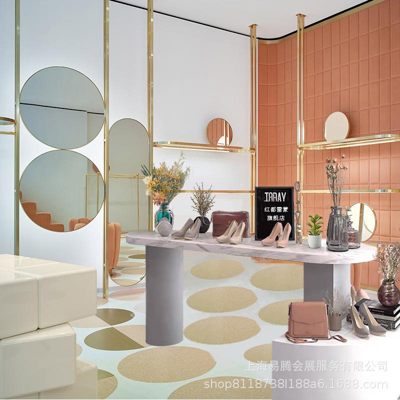 橱窗店模特网红直播中岛展示台地台简约女装店流水台 - 图0