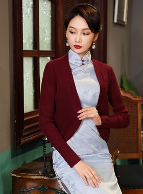 婚宴礼服开衫婆婆妈妈参加婚礼服春洋气薄款外套开衫旗袍披肩外搭