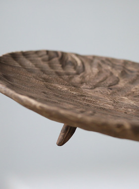 实木大盆水果装饰中式大木盘托盘装饰盘手工做旧复古盘