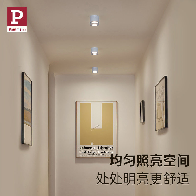 【新款】德国柏曼防眩光筒灯 双头明装过道走廊客厅无主灯led射灯 - 图1