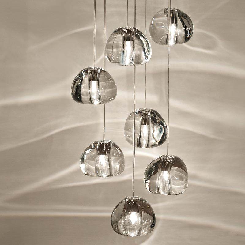 樱桃水晶玻璃球吊灯现代客厅餐厅灯具创意个性楼梯复式楼大厅吊灯,淘宝优惠券,粉丝福利购,淘宝优惠卷