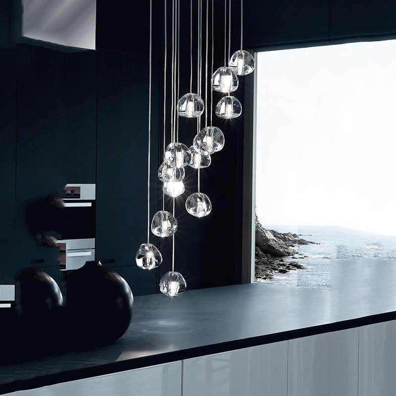 樱桃水晶玻璃球吊灯现代客厅餐厅灯具创意个性楼梯复式楼大厅吊灯,淘宝优惠券,粉丝福利购,淘宝优惠卷