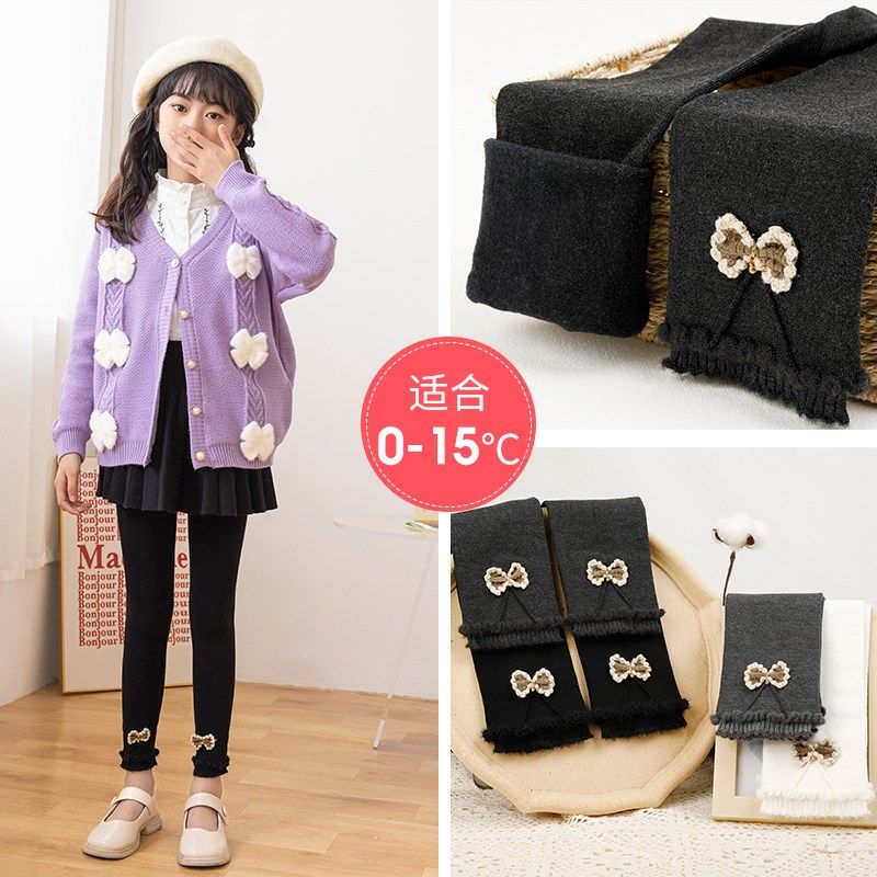 儿童打底裤薄绒九分裤袜加绒加厚一体秋冬季外穿不连脚女童连体袜,淘宝优惠券,粉丝福利购,淘宝优惠卷