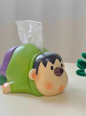 胖虎纸巾盒创意卡通可爱