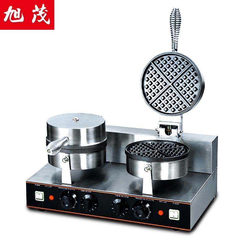 旭茂华夫炉 商用电热加厚旋转方形双面加热单双头松饼机华夫炉机,淘宝优惠券,粉丝福利购,淘宝优惠卷