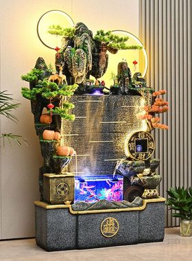 假山流水喷泉办公室装饰幕墙鱼缸客厅招财开业循环水景观乔迁摆件