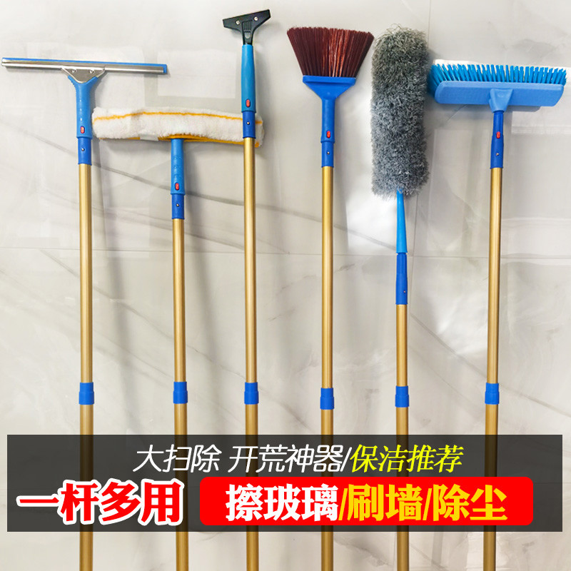 擦玻璃神器加长伸缩杆刮玻璃刮水器家用刷洗窗户高楼保洁清洁 - 图2