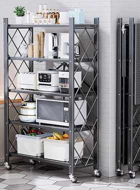 免安装简易折叠书架落地移动客厅储物儿童书柜铁艺家用收纳置物架