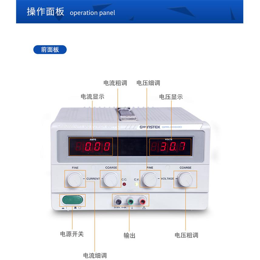 固纬GPR-1810HD/GPR-3060D/GPR-6030D线性可调直流电源 - 图1