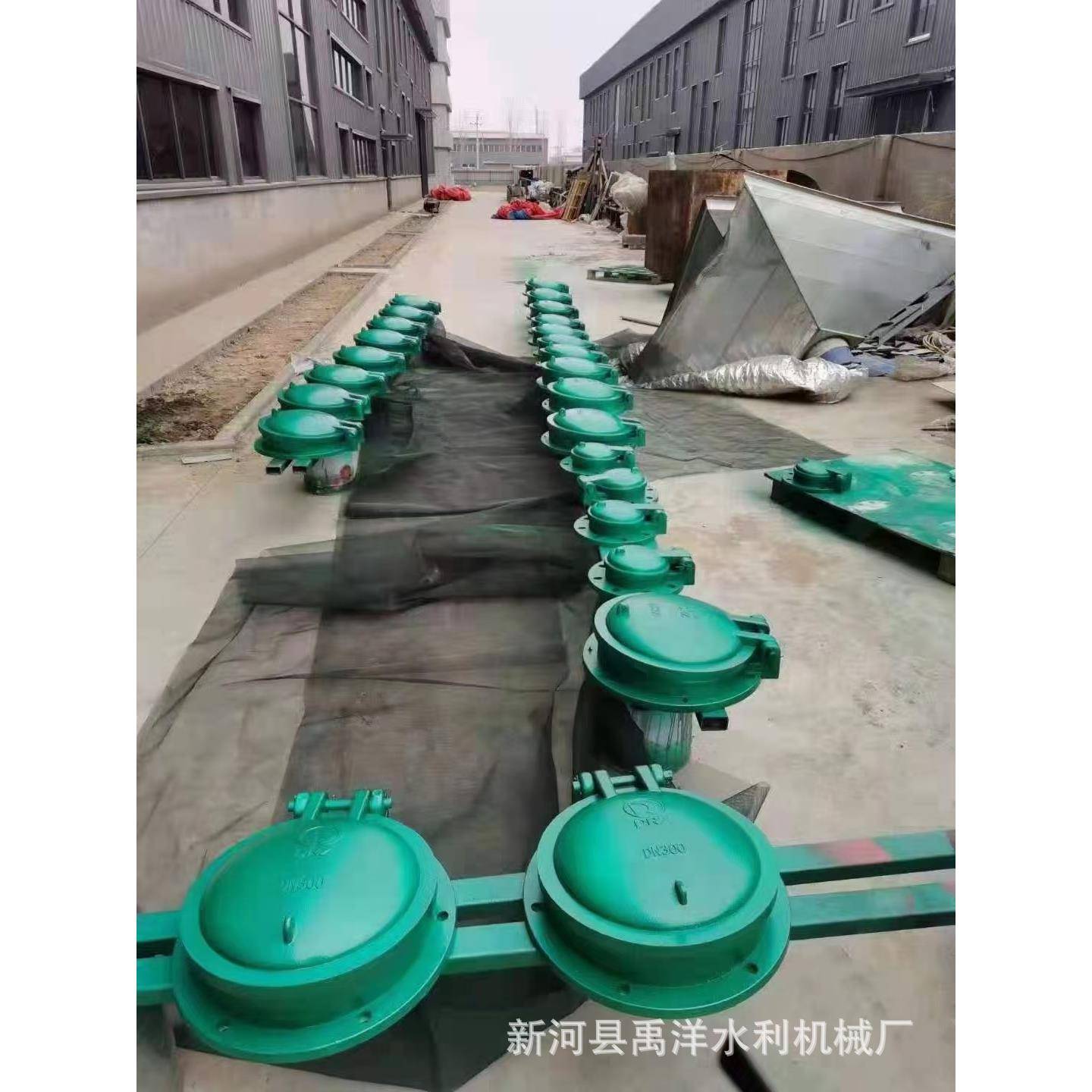 供应玻璃钢拍门复合材料HDPE拍门管道侧开双开玻璃钢拍门 - 图0