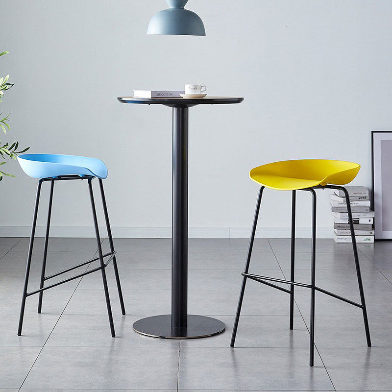 现代简约高脚凳家用吧台椅靠背前台高脚椅子塑料吧椅创意铁艺吧凳,淘宝优惠券,粉丝福利购,淘宝优惠卷
