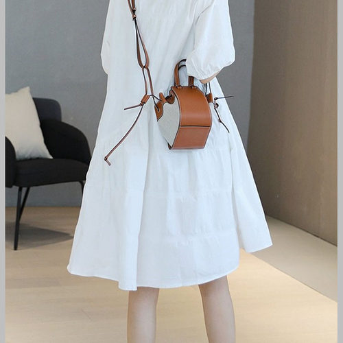 哺乳连衣裙e夏2023新款时尚气质宽松辣妈产后外出显瘦大码孕哺裙 - 图0