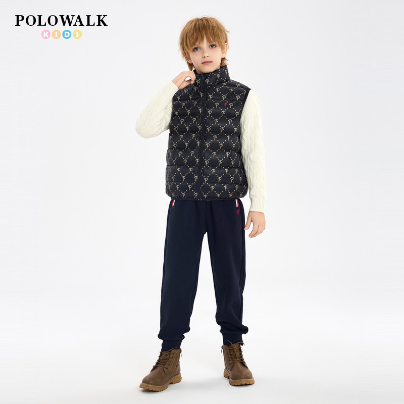 POLOWALK童装儿童马甲冬季2025新款男童女童羽绒服马甲外套背心,淘宝优惠券,粉丝福利购,淘宝优惠卷