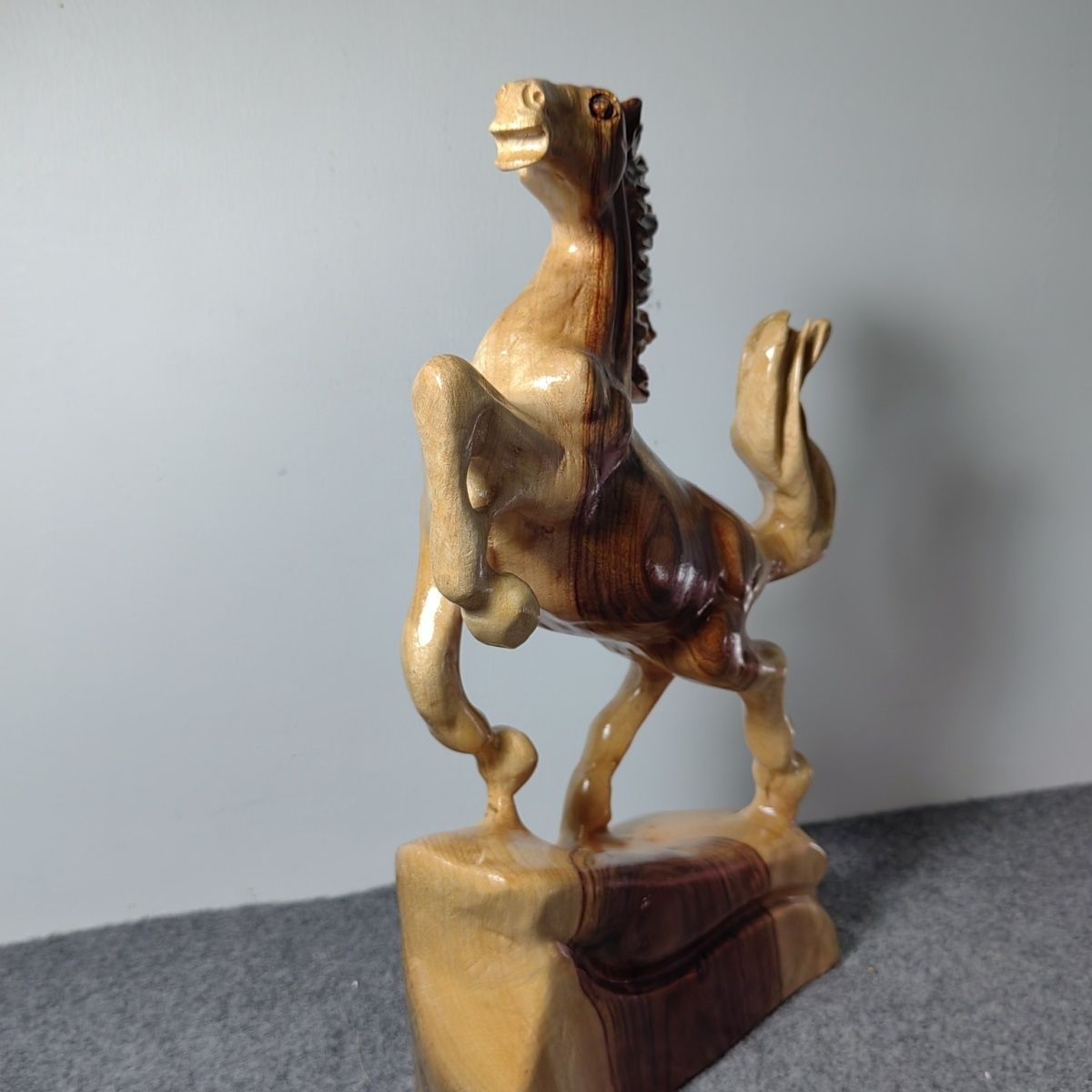 马高36厘米香樟木木雕根雕实木生肖马到功成小马立马发财 - 图2