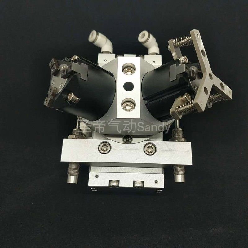 180度旋转换向夹持气缸三爪RML20-25/32/40/50-2/3数控桁架机械手 - 图1