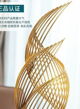风声水起摆件北欧高档轻奢金属工艺品客厅创意玄关摆设家居装饰品