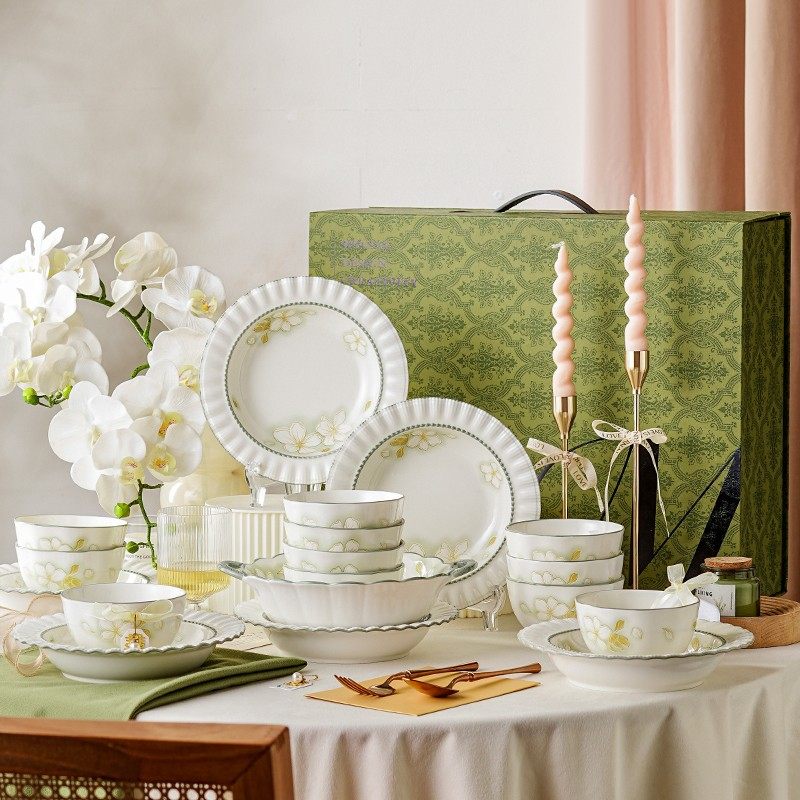 乔迁新居碗套装礼物高颜值餐具碗盘餐具家用陶瓷碗面碗餐具全套,淘宝优惠券,粉丝福利购,淘宝优惠卷