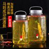 Household glass thickened wine glass bottle sealed transparent wine jar with lid large capacity large wine bottle for wine storage